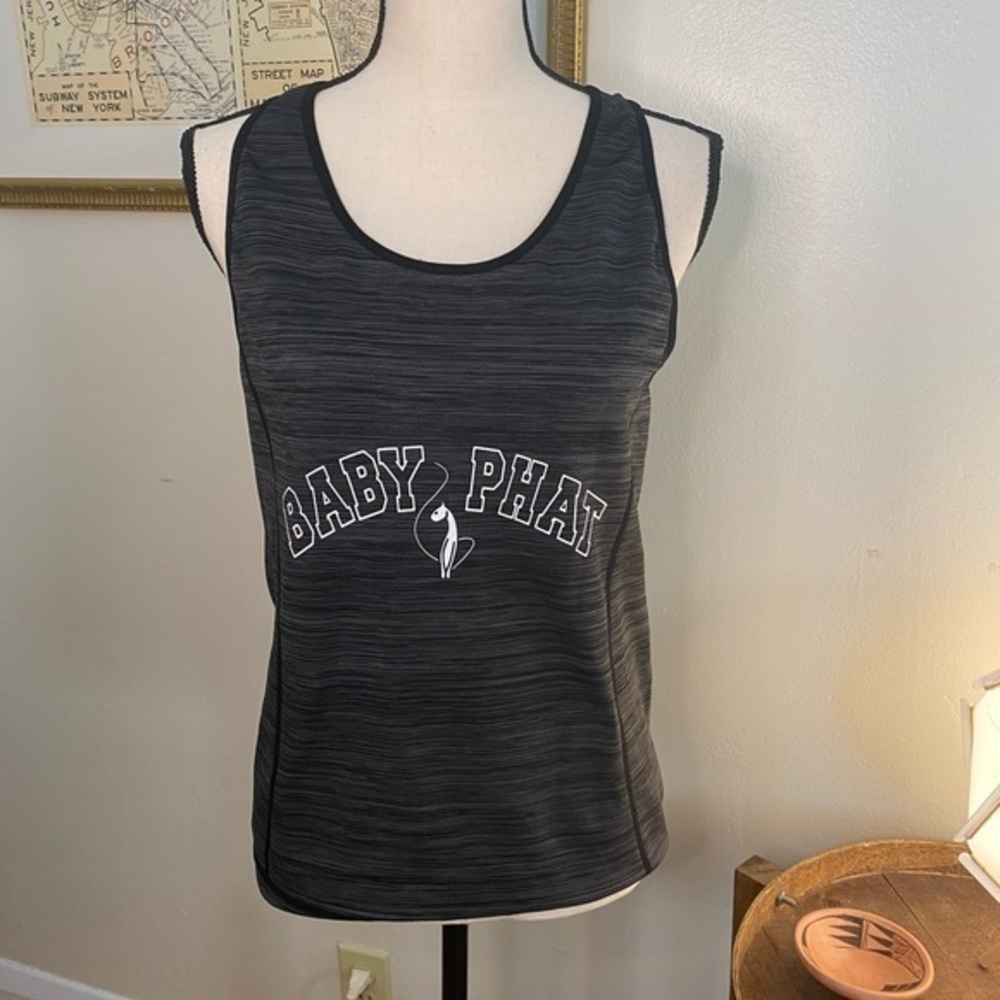 Baby Phat Athletic Black‎ and Gray Tank Top - Picture 2 of 6